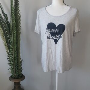 Cato gray heather tee with black heart graphic